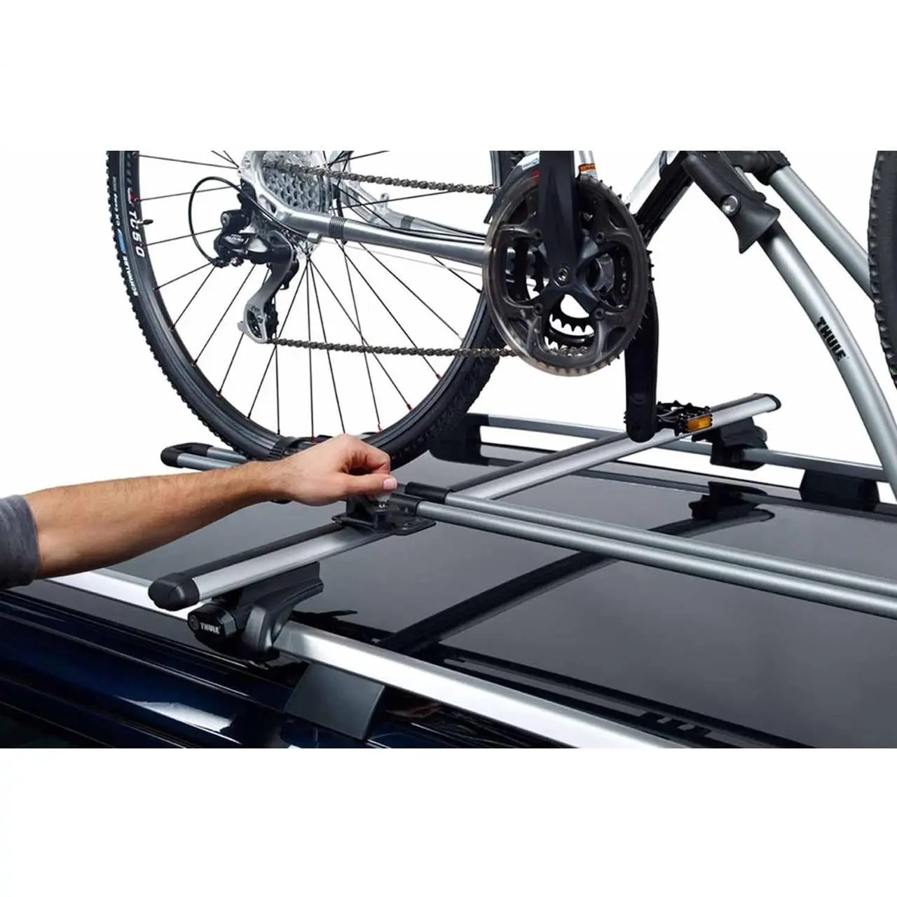 Pachet 2 buc suporturi biciclete Thule FreeRide 532 cu prindere pe bare transversale 8