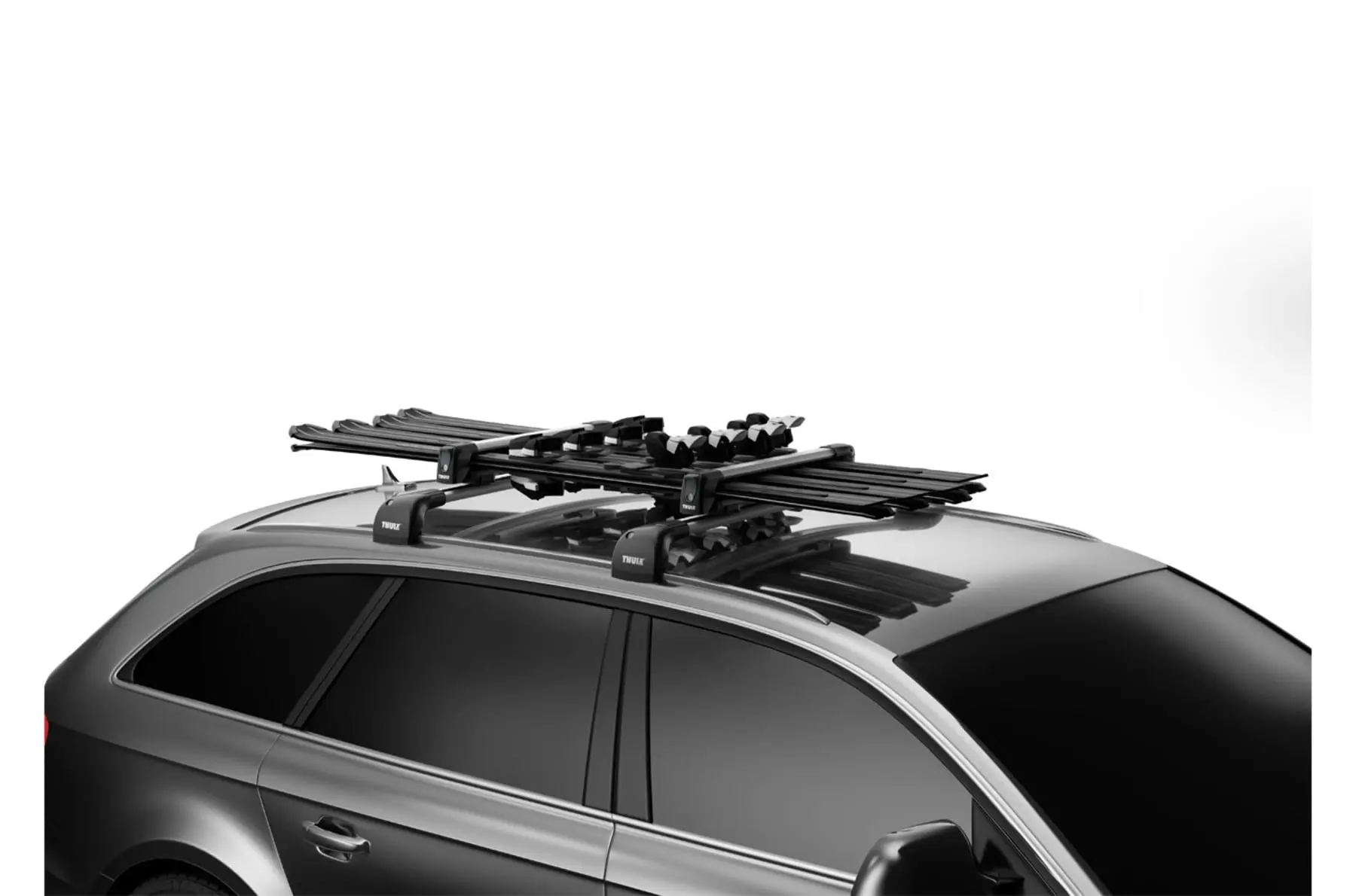 Suport schiuri Thule SnowPack 7324 cu prindere pe bare transversale din aluminiu cu profil T 3