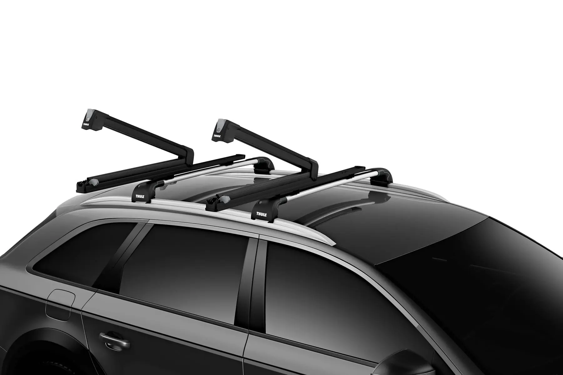 Suport schiuri Thule SnowPack Extender 7325 Negru cu prindere pe bare transversale 3