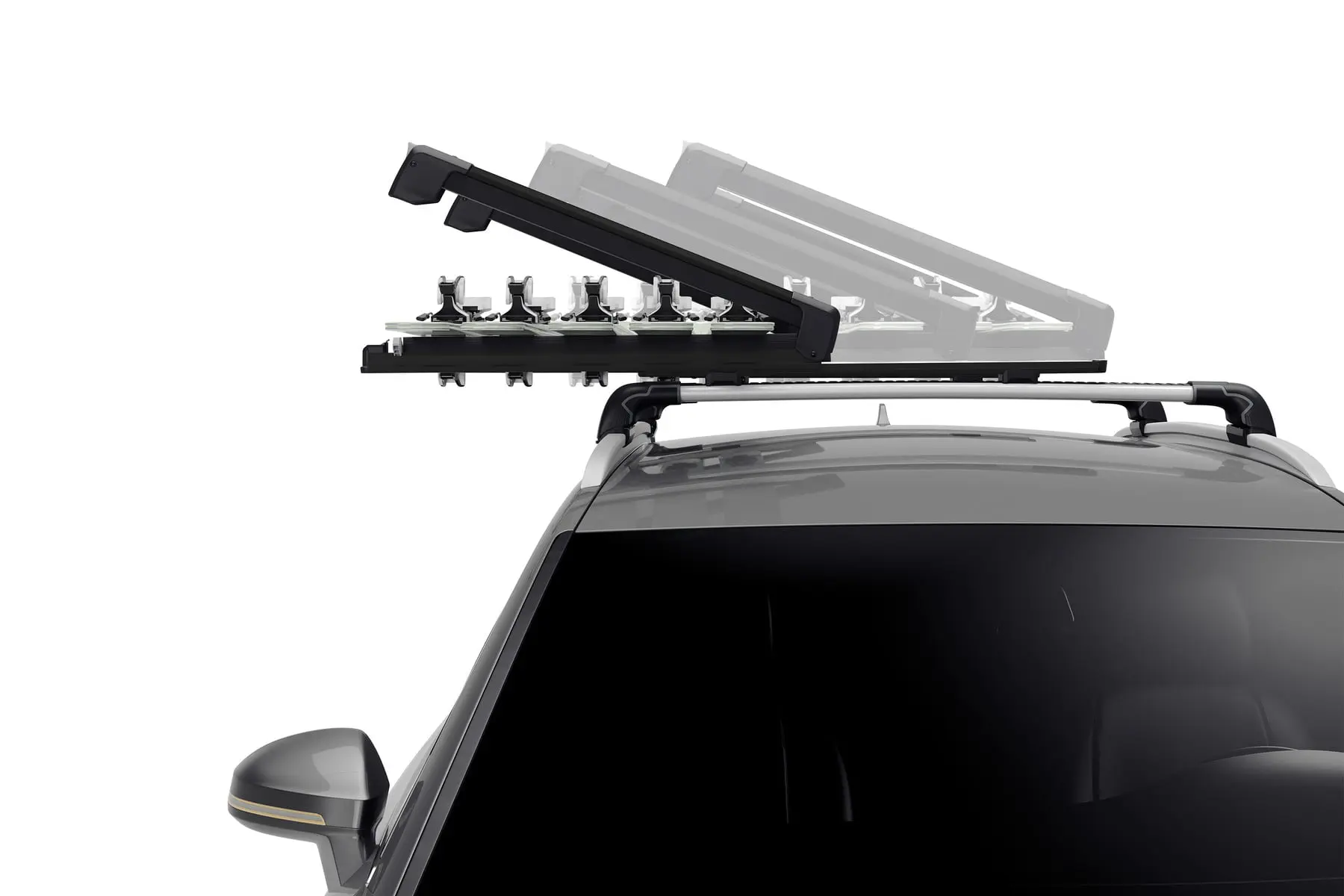 Suport schiuri Thule SnowPack Extender 7325 Negru cu prindere pe bare transversale 4
