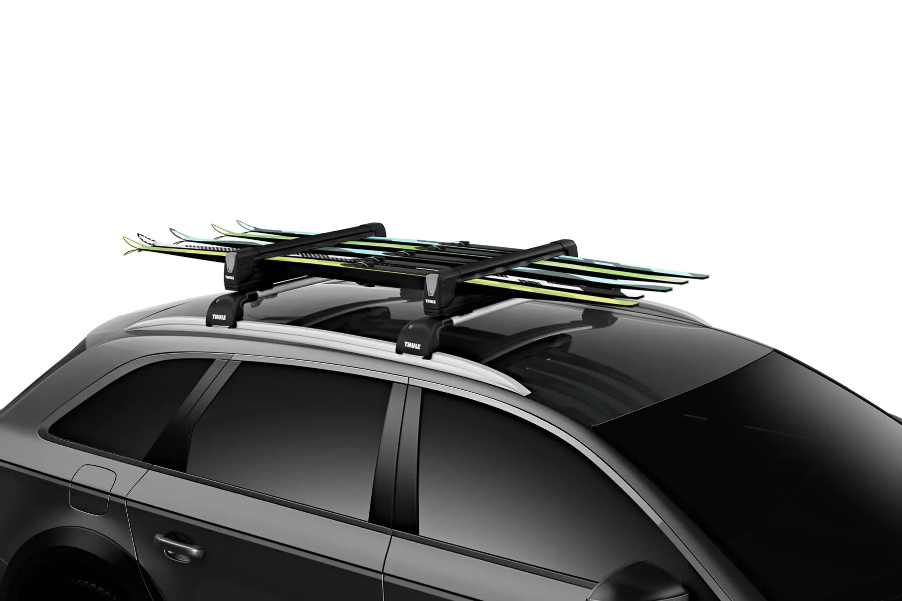 Suport schiuri Thule SnowPack Extender 7325 Negru cu prindere pe bare transversale 5