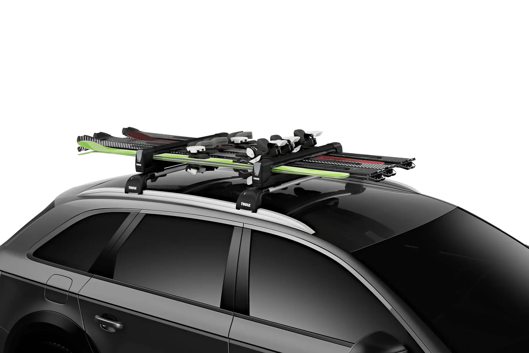 Suport schiuri Thule SnowPack Extender 7325 Negru cu prindere pe bare transversale 6