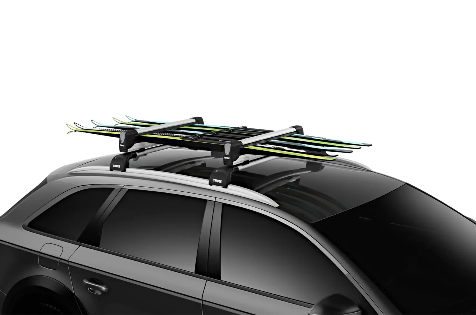 Suport schiuri Thule SnowPack Xtender 7325 cu prindere pe bare transversale din aluminiu 5
